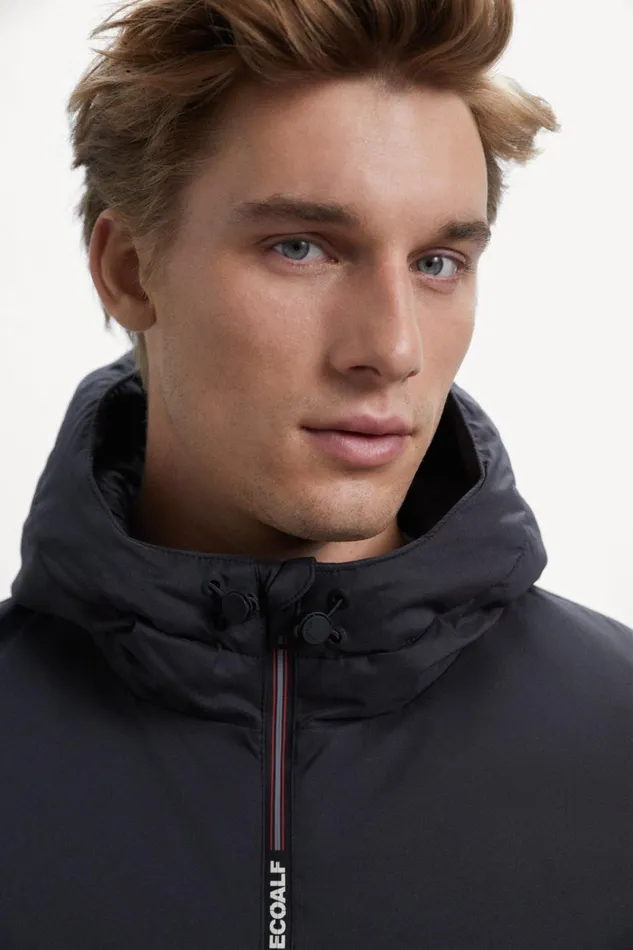 Men Black Cartes Jacket Ecoalf Coats And Jackets