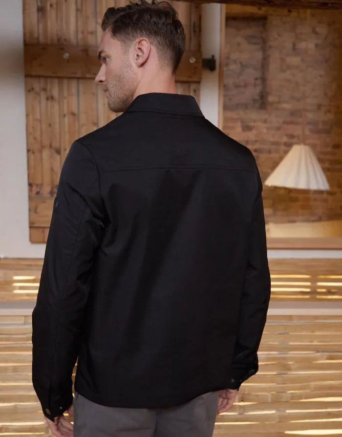 Men Black Collared Lightweight ZipThrough Jacket Threadbare Jackets Men Black Collared Lightweight ZipThrough Jacket Threadbare Jackets