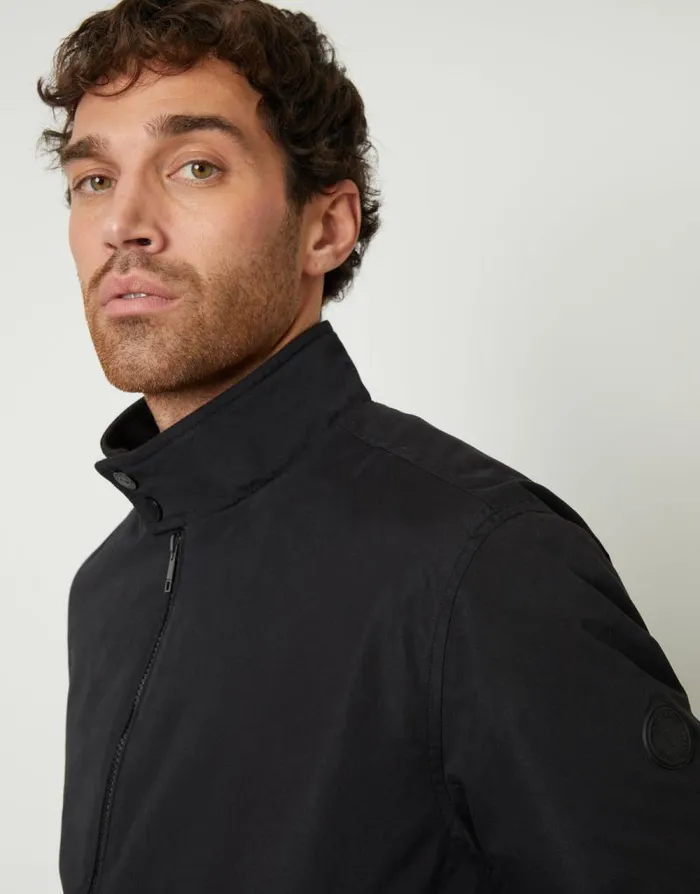 Men Black Zip Up Harrington Jacket Threadbare Jackets Men Black Zip Up Harrington Jacket Threadbare Jackets