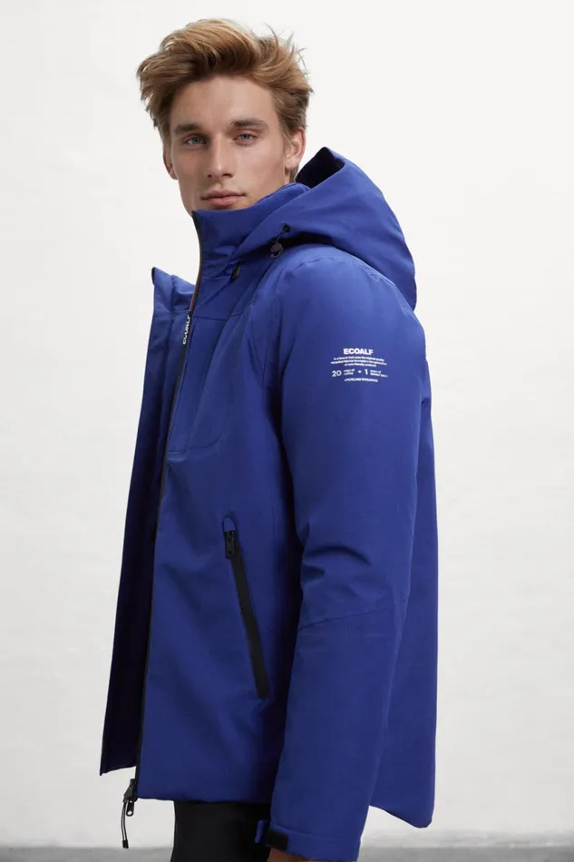 Men Blue Aktua Jacket Ecoalf Coats And Jackets