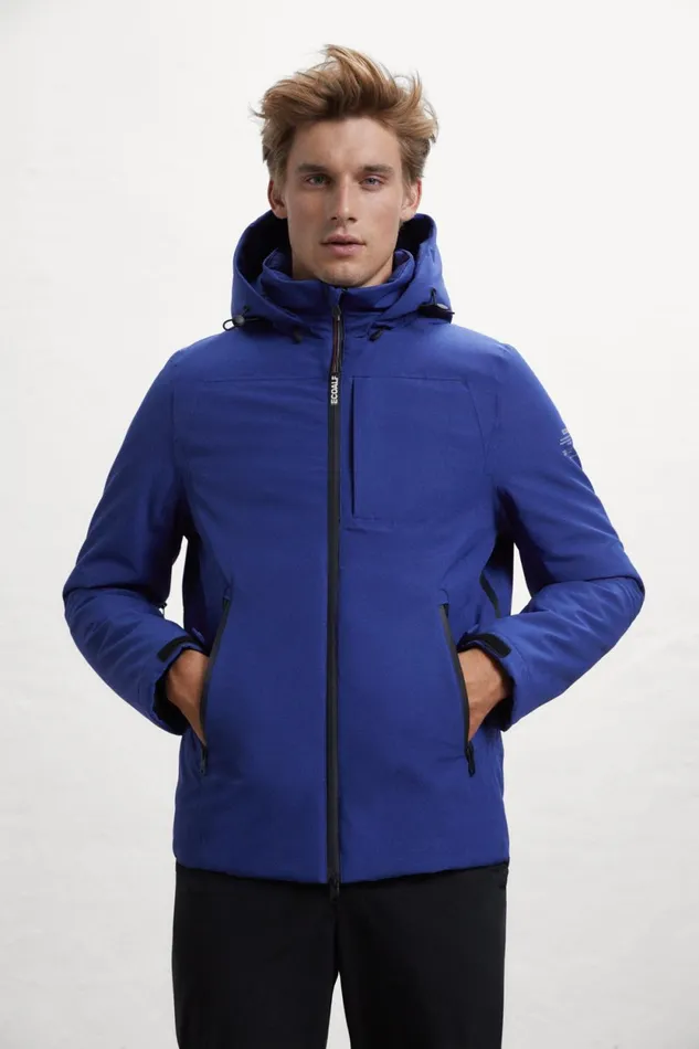 Men Blue Aktua Jacket Ecoalf Coats And Jackets