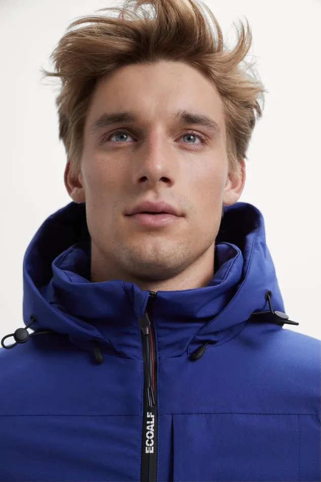 Men Blue Aktua Jacket Ecoalf Coats And Jackets