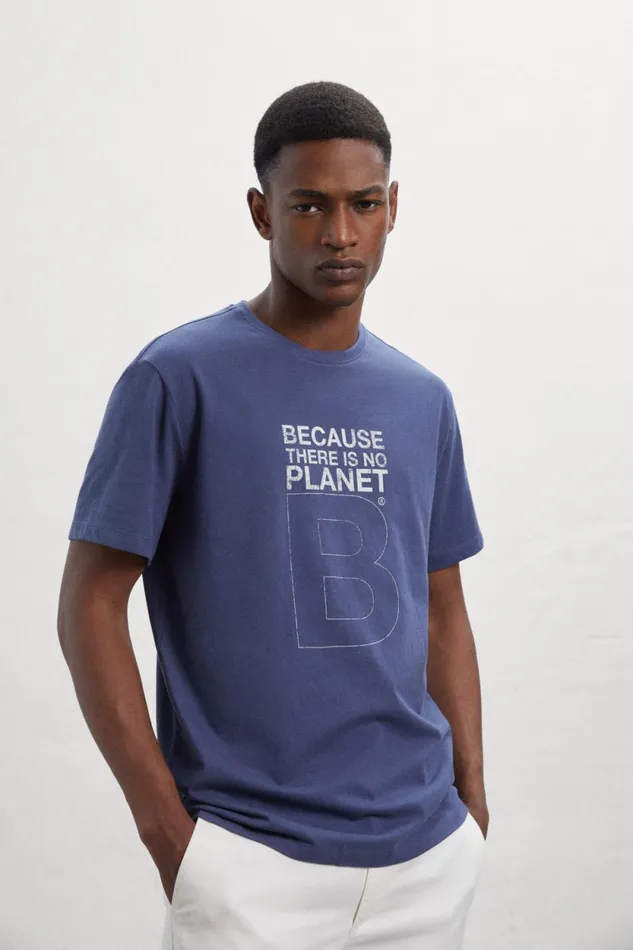 Men Blue Great B TShirt Ecoalf TShirts