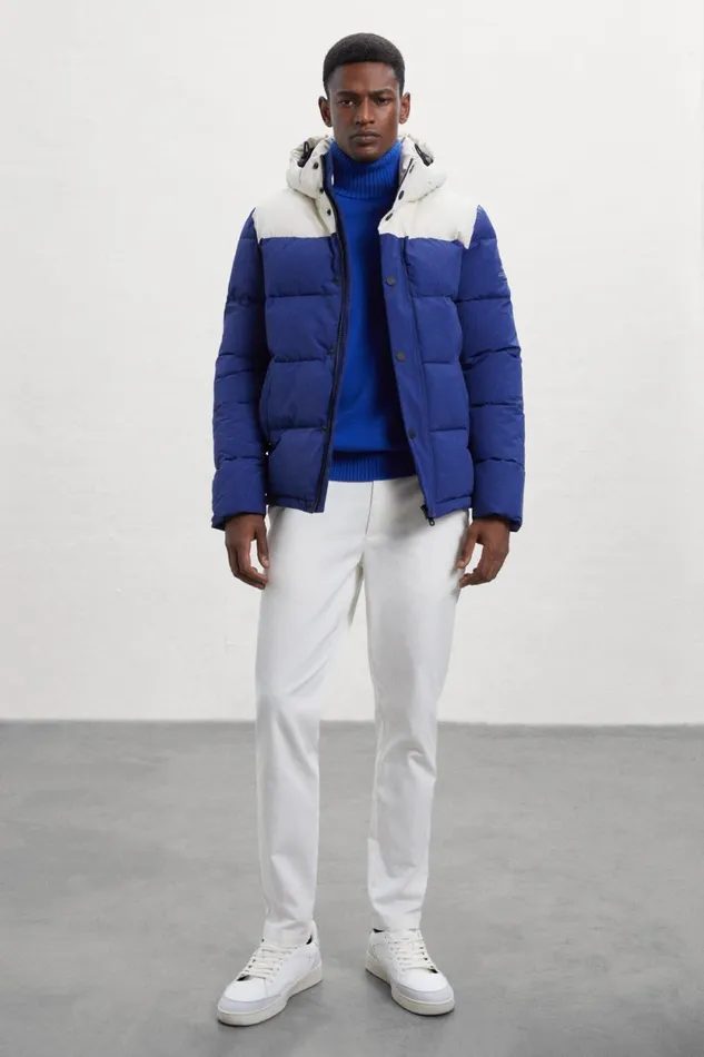 Men Blue Jannu Jacket Ecoalf Coats And Jackets