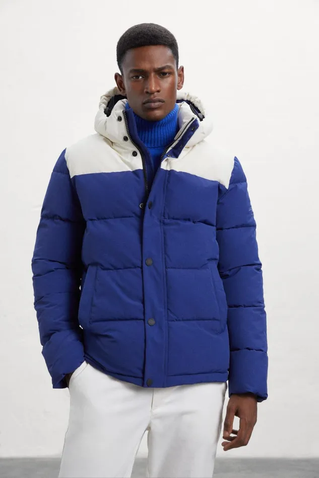 Men Blue Jannu Jacket Ecoalf Coats And Jackets