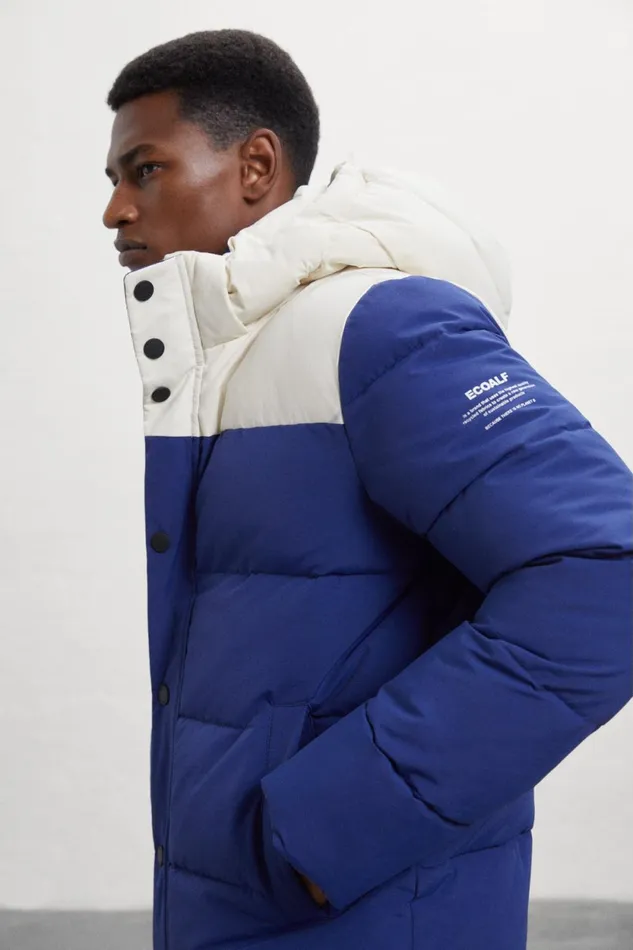 Men Blue Jannu Jacket Ecoalf Coats And Jackets