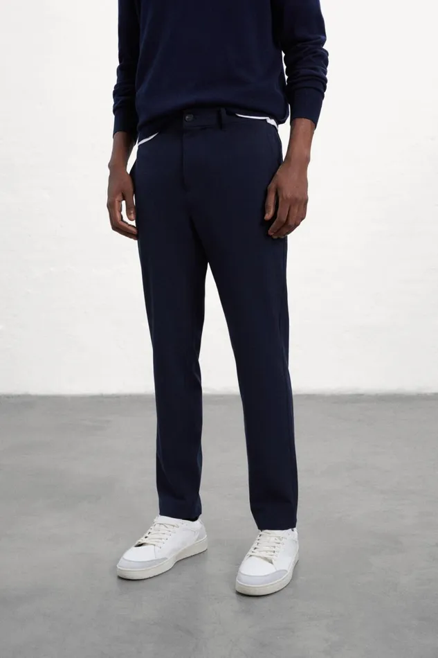 Men Blue Ter Trousers Ecoalf Trousers