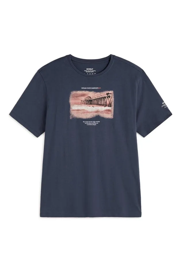 Men Blue Txim TShirt Ecoalf TShirts