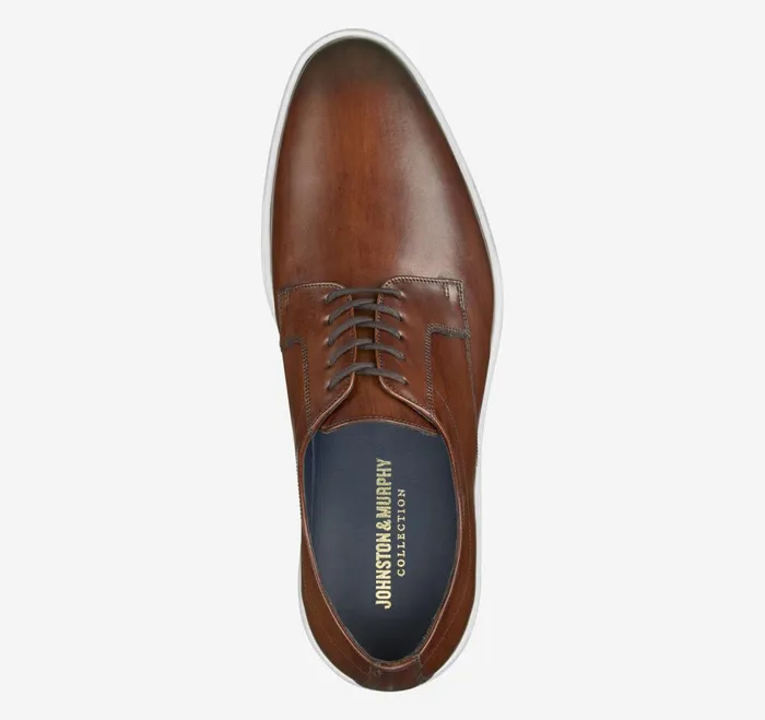 Men Bolivar Plain Toe Brown Italian Calfskin JohnstonandMurphy LaceUps Men Bolivar Plain Toe Brown Italian Calfskin JohnstonandMurphy LaceUps