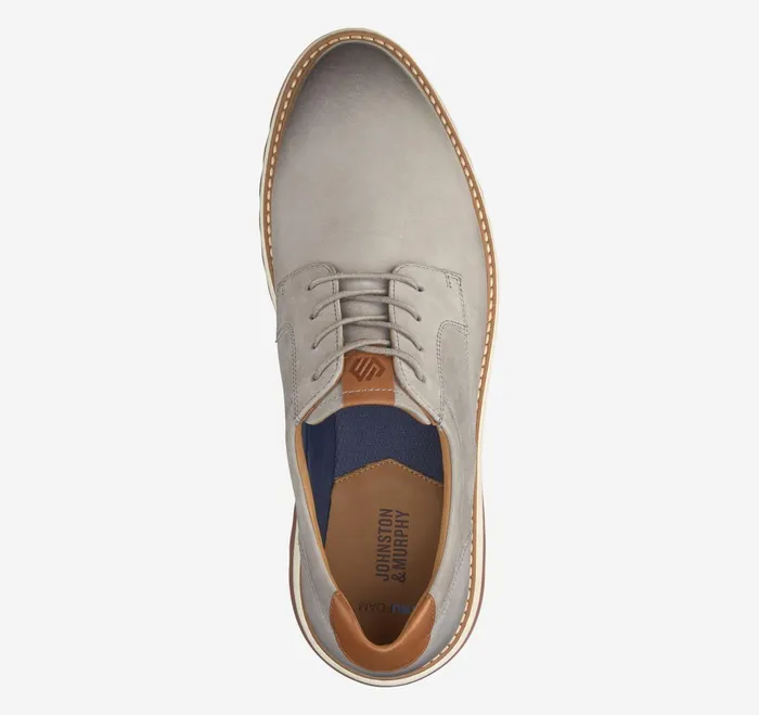 Men Braydon Plain Toe Gray Oiled Nubuck JohnstonandMurphy LaceUps Men Braydon Plain Toe Gray Oiled Nubuck JohnstonandMurphy LaceUps