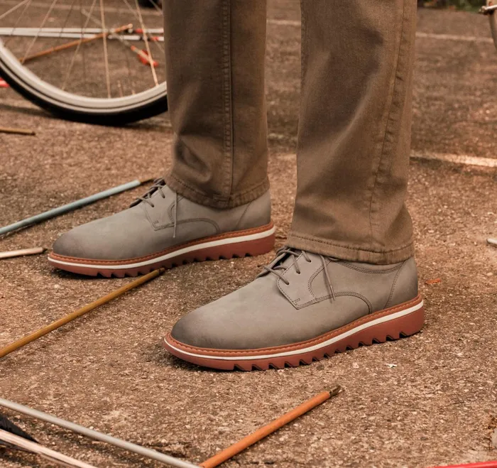 Men Braydon Plain Toe Gray Oiled Nubuck JohnstonandMurphy LaceUps Men Braydon Plain Toe Gray Oiled Nubuck JohnstonandMurphy LaceUps