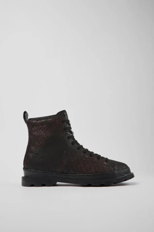 Men Brutus Blackbrown Brushed Nubuck Boot Camper Ankle Boots