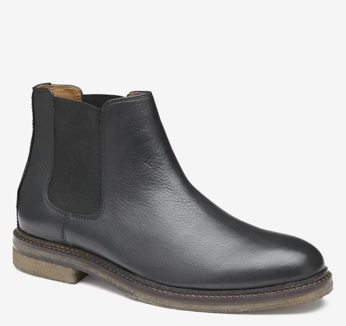 Men Calder Chelsea Boot Black Tumbled Full Grain JohnstonandMurphy SlipOns and Loafers Men Calder Chelsea Boot Black Tumbled Full Grain JohnstonandMurphy SlipOns and Loafers