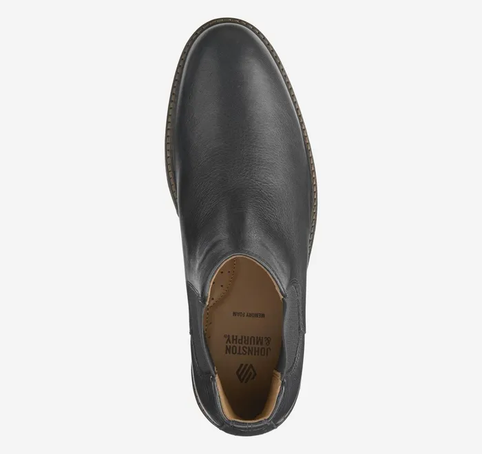 Men Calder Chelsea Boot Black Tumbled Full Grain JohnstonandMurphy SlipOns and Loafers Men Calder Chelsea Boot Black Tumbled Full Grain JohnstonandMurphy SlipOns and Loafers
