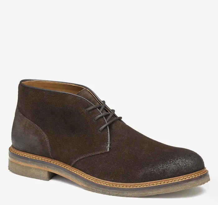 Men Calder Chukka Brown Oiled Suede JohnstonandMurphy Boots