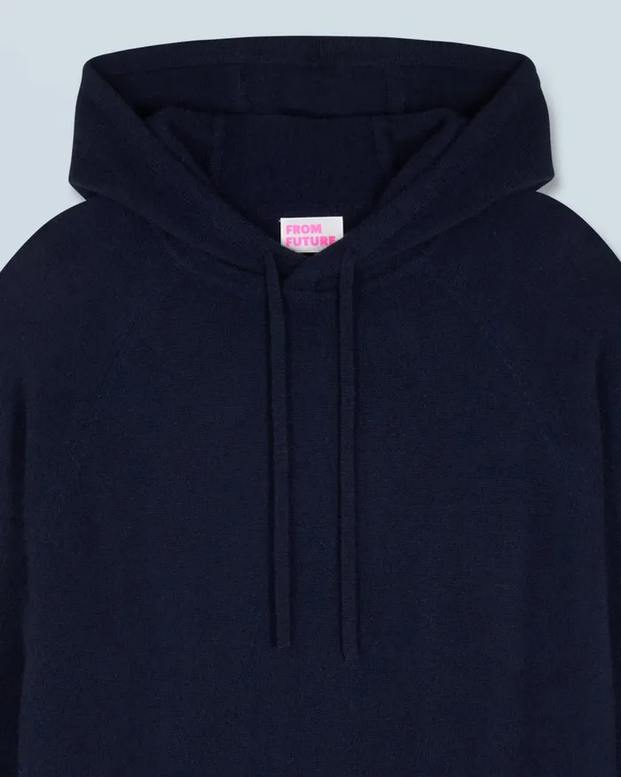 Men Cashmere Sweaters From Future Lightweight Oversized Hoodie Sweater Navy