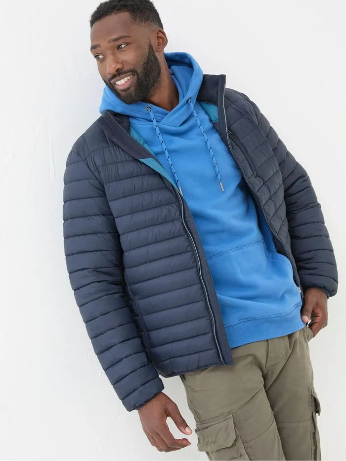 Men Coats and Jackets Fat Face Blue Dartmouth Jacket