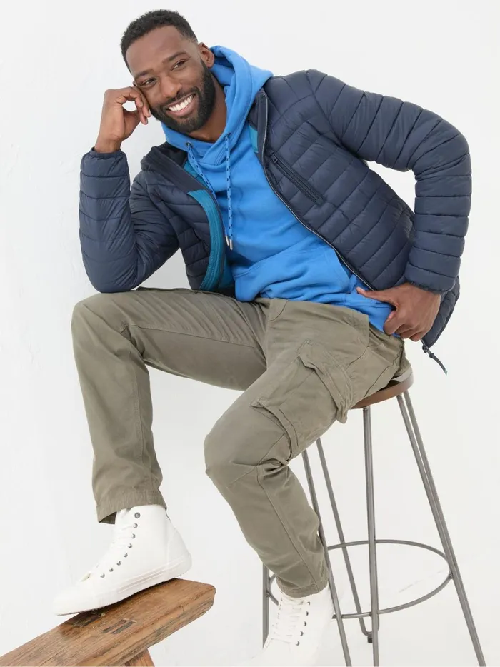 Men Coats and Jackets Fat Face Blue Dartmouth Jacket