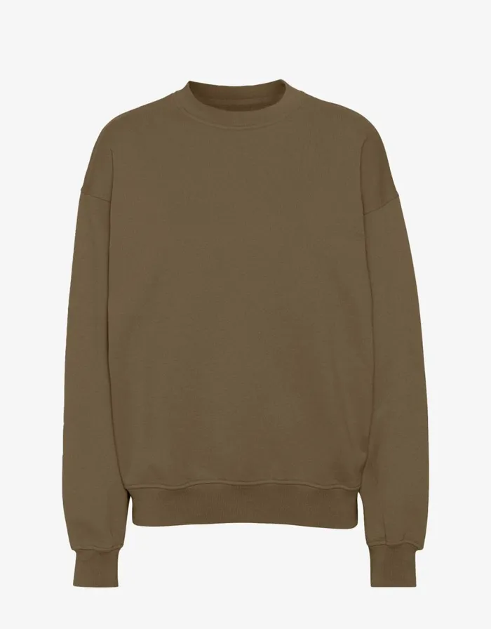 Men Crewneck Sweatshirts Colorful Standard Organic Oversized Crew Cedar Brown Men Crewneck Sweatshirts Colorful Standard Organic Oversized Crew Cedar Brown
