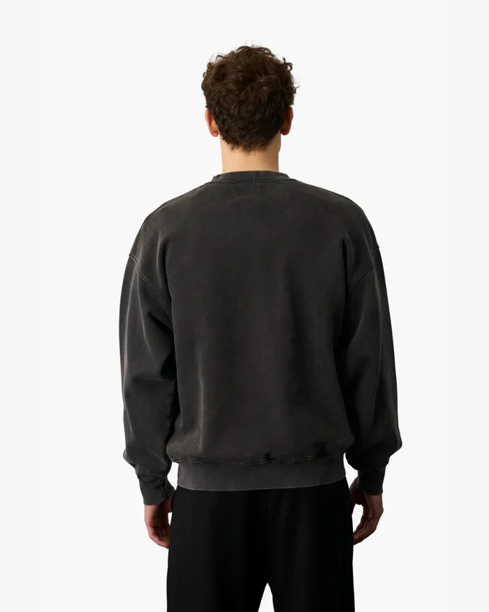 Men Crewneck Sweatshirts Colorful Standard Organic Oversized Crew Faded Black