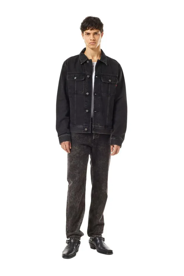 Men DBarcy Trucker Jacket Blackdark Grey Diesel Outerwear And Jackets