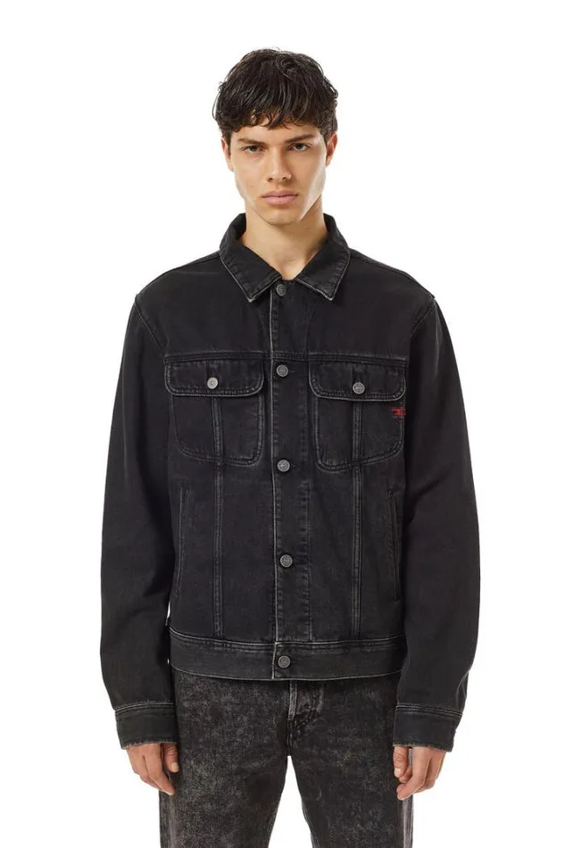 Men DBarcy Trucker Jacket Blackdark Grey Diesel Outerwear And Jackets Men DBarcy Trucker Jacket Blackdark Grey Diesel Outerwear And Jackets
