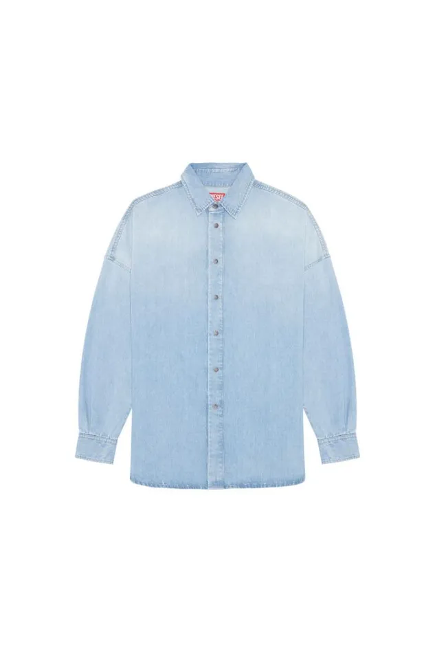 Men DKama Light Blue Diesel Shirts Men DKama Light Blue Diesel Shirts