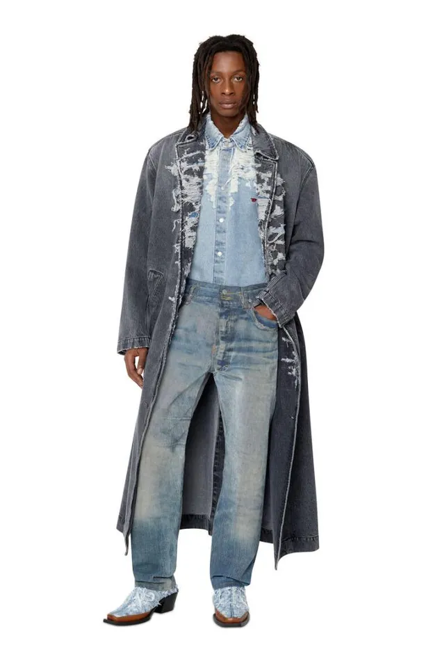 Men DRokuLongFsb1 Grey Diesel Outerwear And Jackets Men DRokuLongFsb1 Grey Diesel Outerwear And Jackets