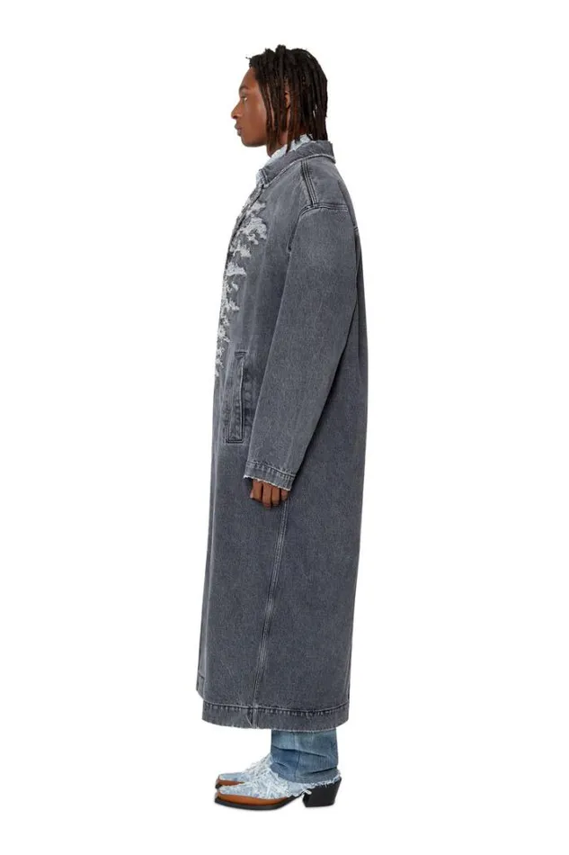 Men DRokuLongFsb1 Grey Diesel Outerwear And Jackets Men DRokuLongFsb1 Grey Diesel Outerwear And Jackets