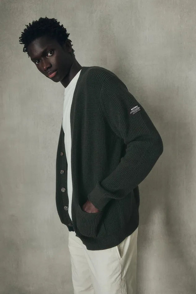 Men Dark Green Seyal Sweater Ecoalf Knitwear