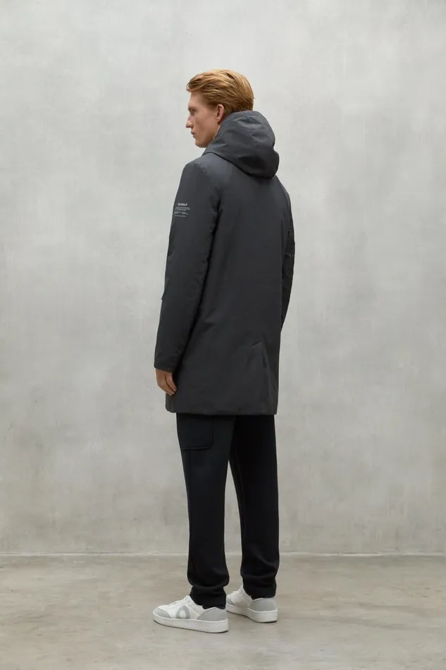 Men Dark Grey Maudit Jacket Ecoalf Coats And Jackets