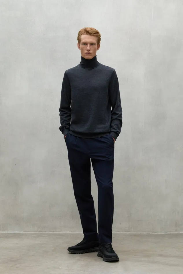 Men Dark Grey Sauco Sweater Ecoalf Knitwear
