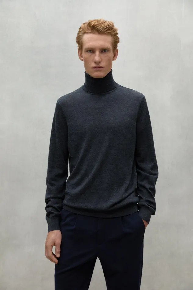 Men Dark Grey Sauco Sweater Ecoalf Knitwear