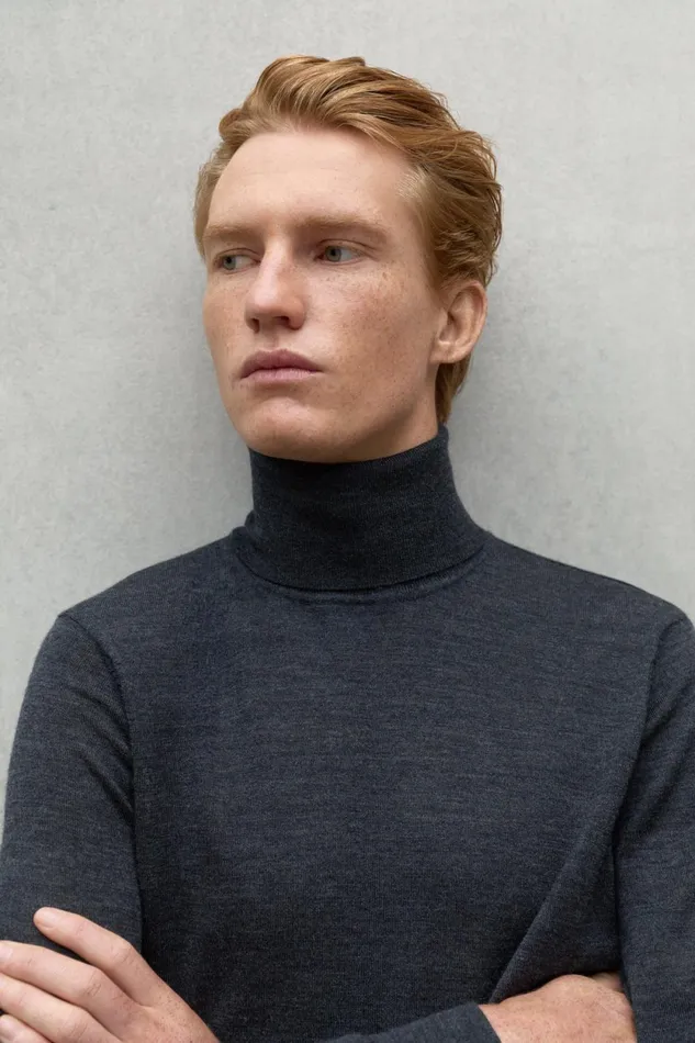 Men Dark Grey Sauco Sweater Ecoalf Knitwear