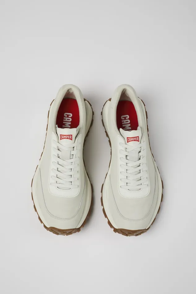 Men Drift Trail VIBRAM White Leather And Textile Sneakers Camper Sneakers Men Drift Trail VIBRAM White Leather And Textile Sneakers Camper Sneakers