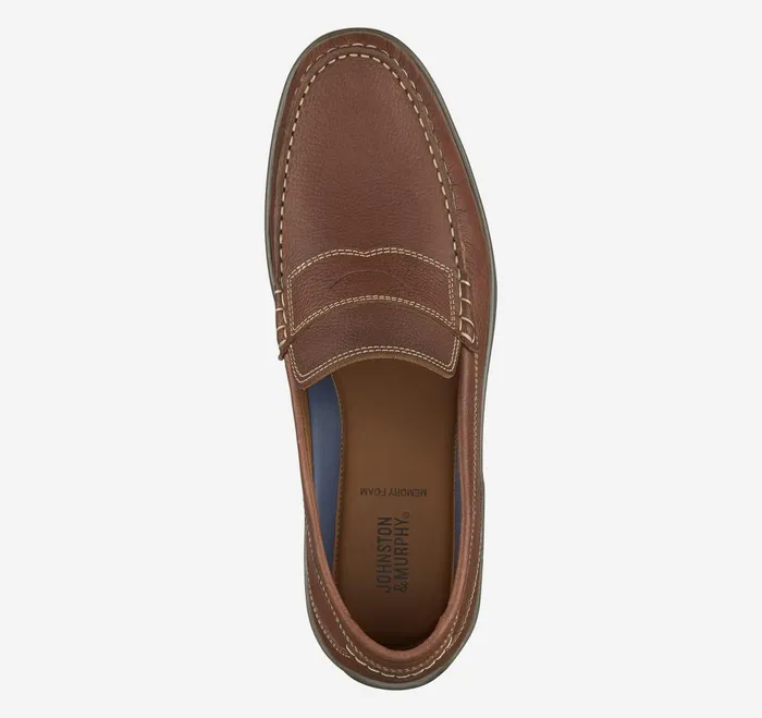 Men Emmett Penny Loafer Dark Tan Full Grain JohnstonandMurphy SlipOns and Loafers Men Emmett Penny Loafer Dark Tan Full Grain JohnstonandMurphy SlipOns and Loafers