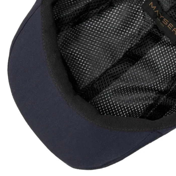 Men Flat Caps Mayser Prince Coolmax Sunblock Flat Cap Dark Blue Men Flat Caps Mayser Prince Coolmax Sunblock Flat Cap Dark Blue