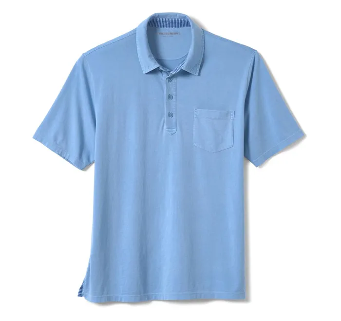 Men Garment Dyed Polo Blue JohnstonandMurphy Polos and Tees Men Garment Dyed Polo Blue JohnstonandMurphy Polos and Tees