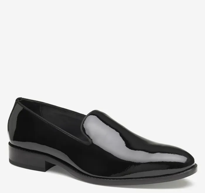 Men Gavney SlipOn Loafer Black Patent JohnstonandMurphy Formal Shoes