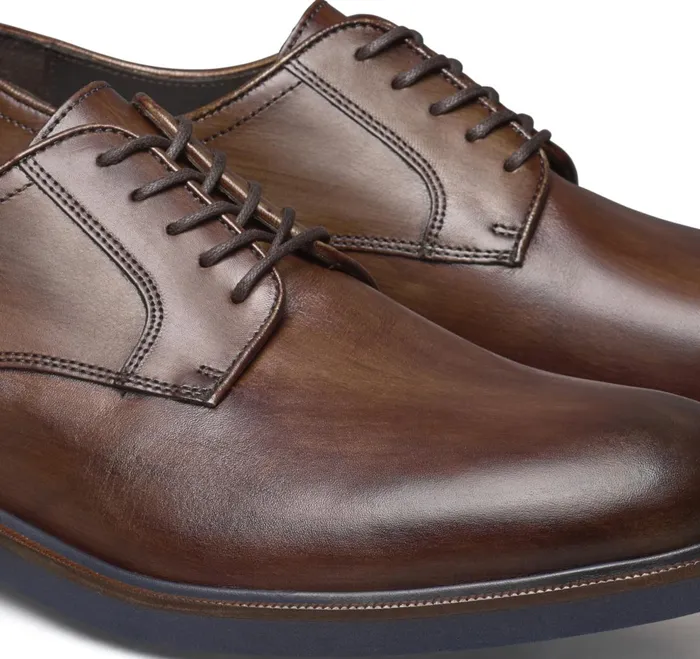 Men Hartley Plain Toe Brown Italian Calfskin JohnstonandMurphy LaceUps Men Hartley Plain Toe Brown Italian Calfskin JohnstonandMurphy LaceUps