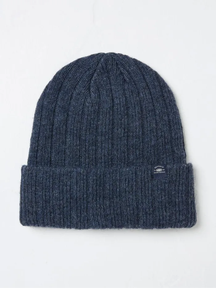 Men Hats Fat Face Sebastian Blue Marl Rib Beanie