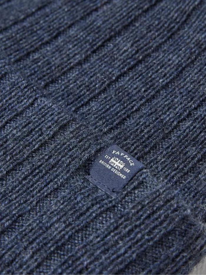 Men Hats Fat Face Sebastian Blue Marl Rib Beanie