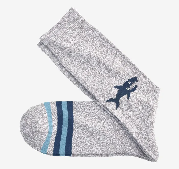 Men Heathered Boot Socks Grey Shark JohnstonandMurphy Socks
