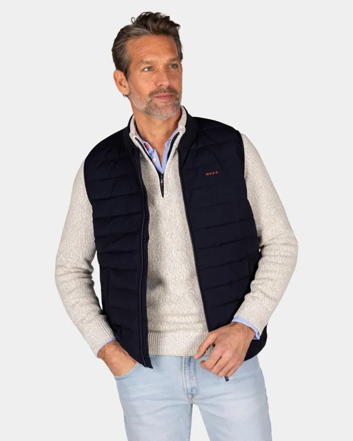 Men Jackets NZA New Zealand Auckland Quilted Navy Bodywarmer 8211 Midnight Navy Men Jackets NZA New Zealand Auckland Quilted Navy Bodywarmer 8211 Midnight Navy