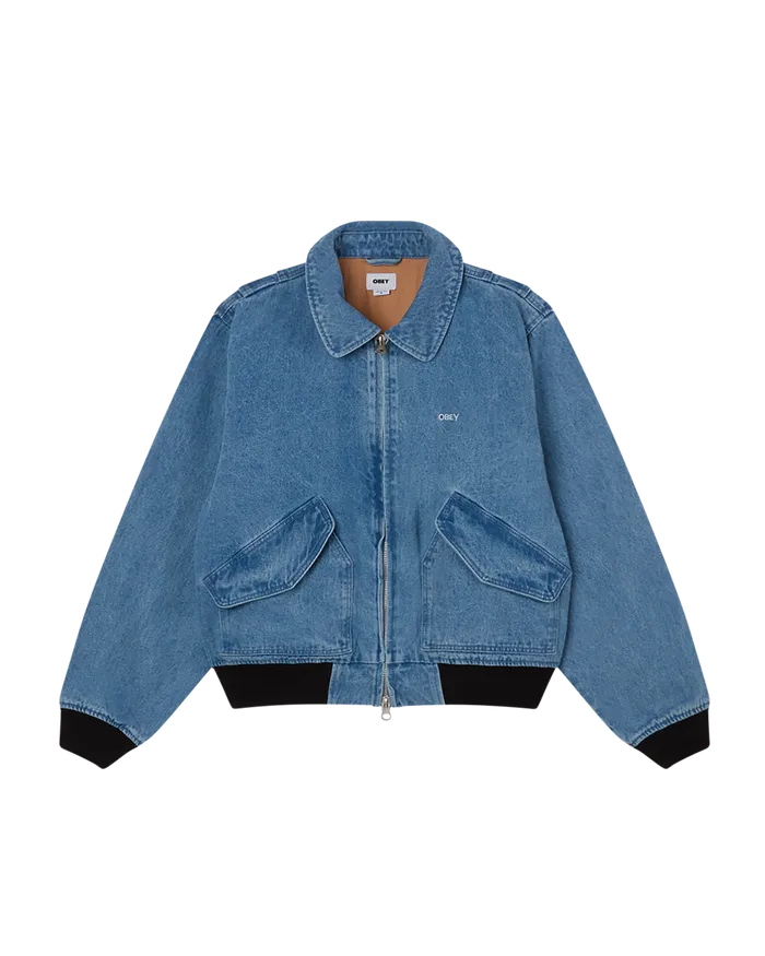 Men JACKETS OBEY Clothing OBEY DENIM CWU Light Indigo