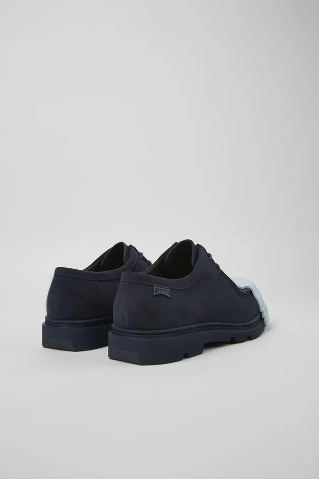 Men Junction Blue Nubuck Shoes Camper Formal Shoes Men Junction Blue Nubuck Shoes Camper Formal Shoes