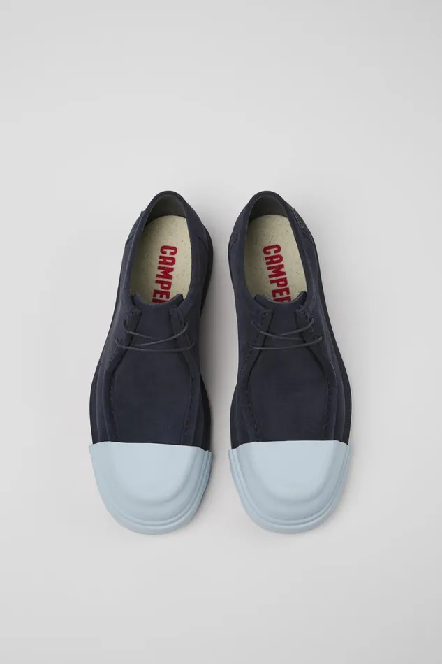 Men Junction Blue Nubuck Shoes Camper Formal Shoes Men Junction Blue Nubuck Shoes Camper Formal Shoes