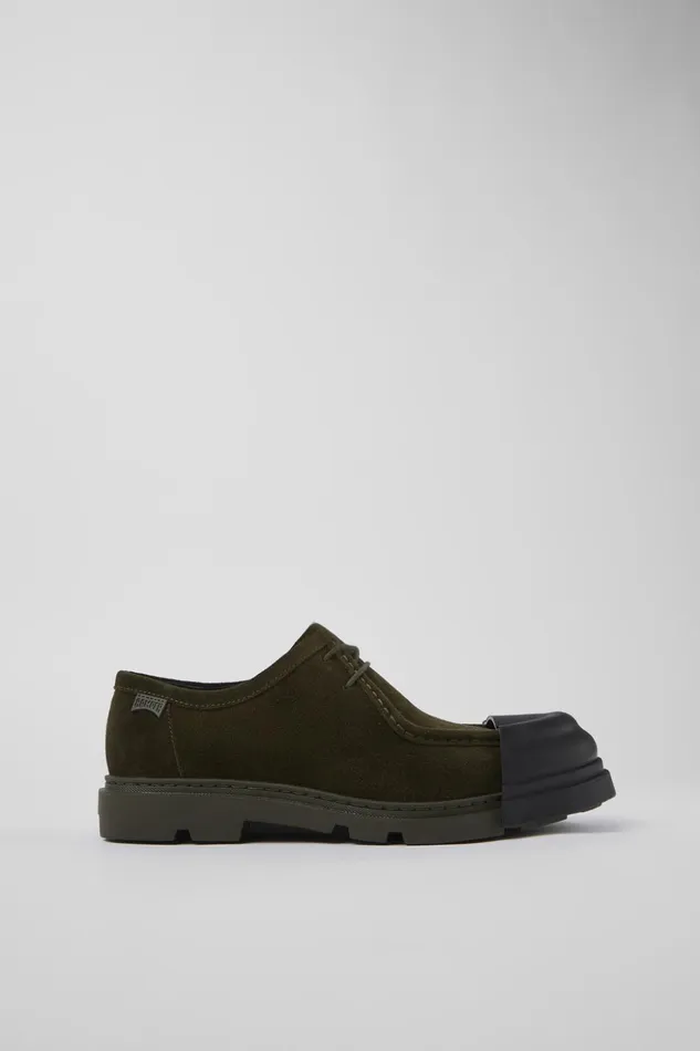 Men Junction Green Nubuck Wallabee Camper Formal Shoes Men Junction Green Nubuck Wallabee Camper Formal Shoes
