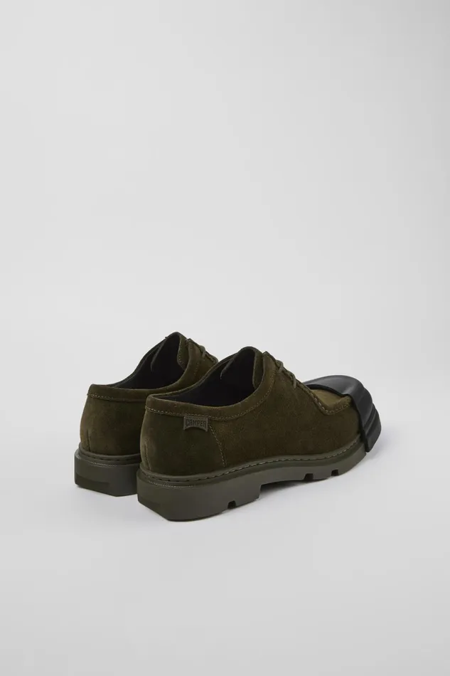 Men Junction Green Nubuck Wallabee Camper Formal Shoes Men Junction Green Nubuck Wallabee Camper Formal Shoes
