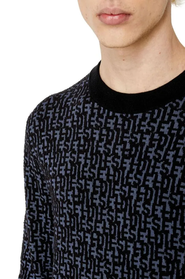 Men KObe Black Diesel Knitwear Men KObe Black Diesel Knitwear
